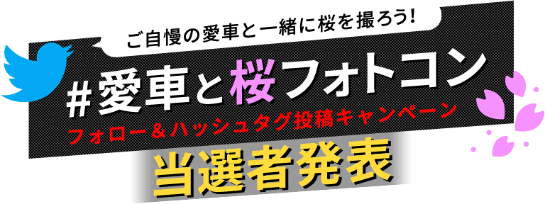 ご自慢の愛車と一緒に桜を撮ろう! #愛車と桜フォトコン フォロー&ハッシュタグ投稿キャンペーン 当選者発表